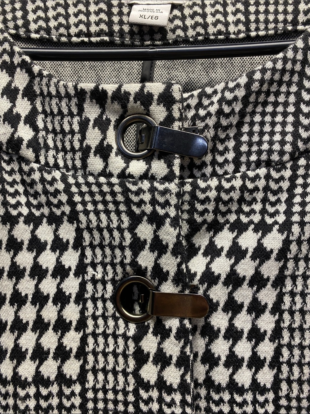 VINTAGE Jaclyn Smith Black & White Houndstooth Blazer Jacket - Picture 3 of 7